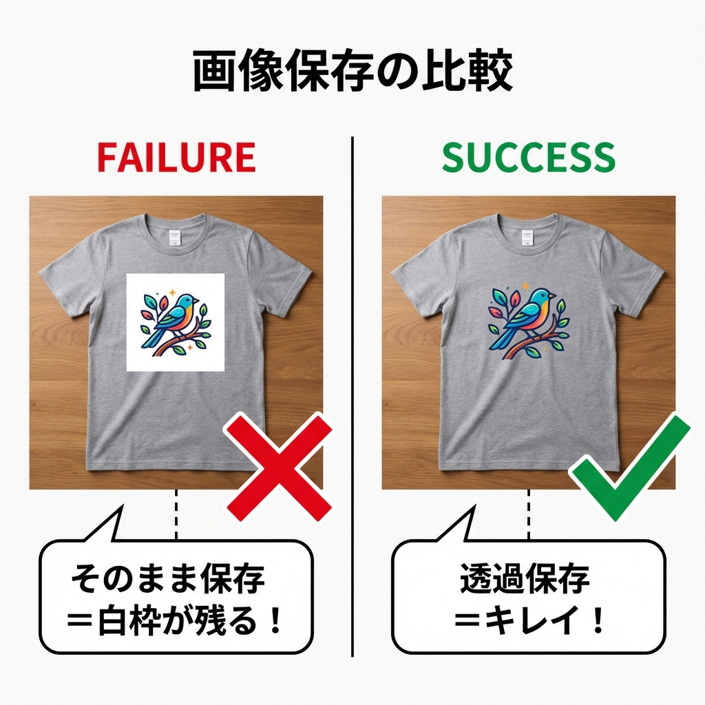 透過保存の比較図