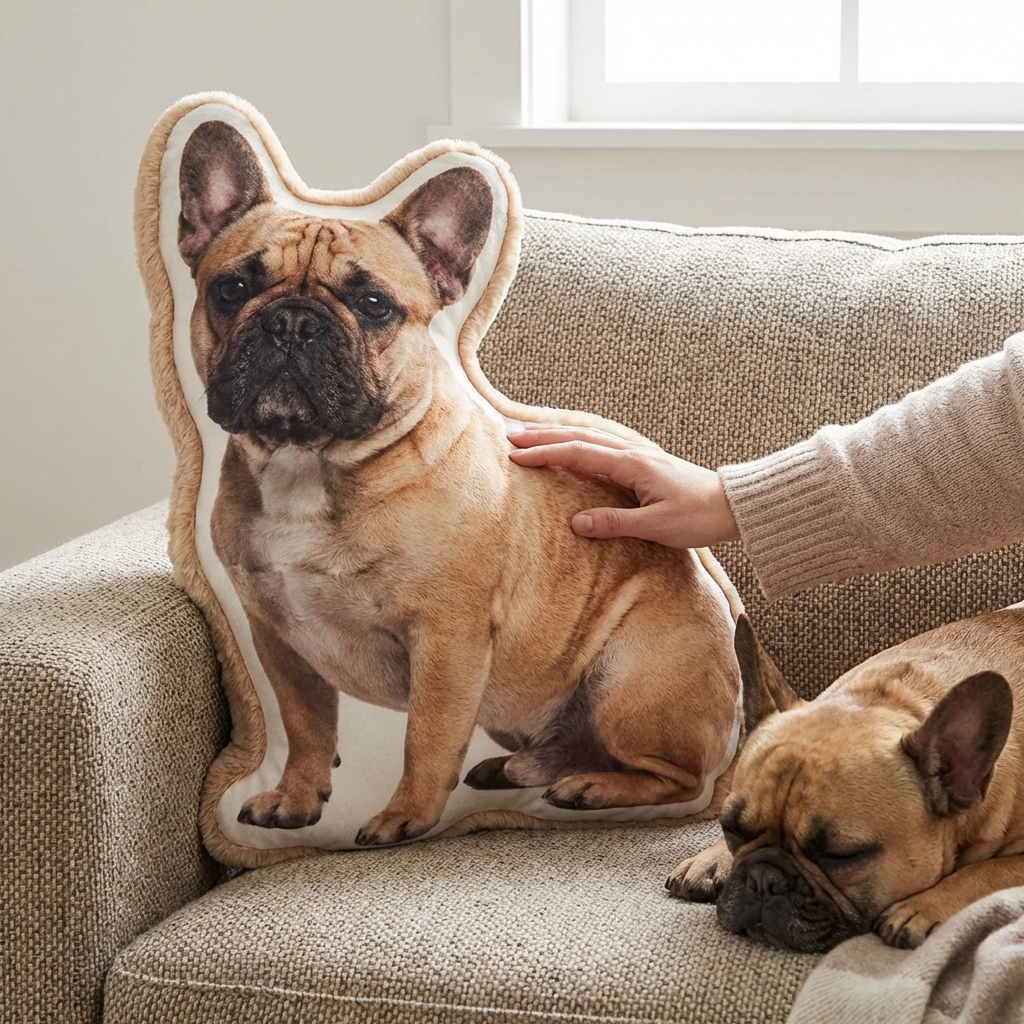 ペットのダイカットクッション