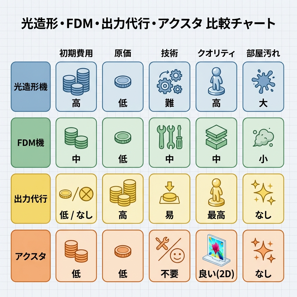 3Dプリンター比較表