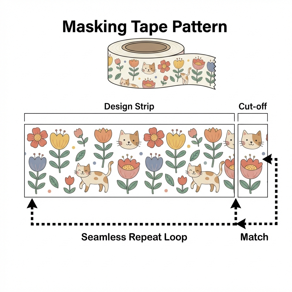 シームレスパターンの解説図