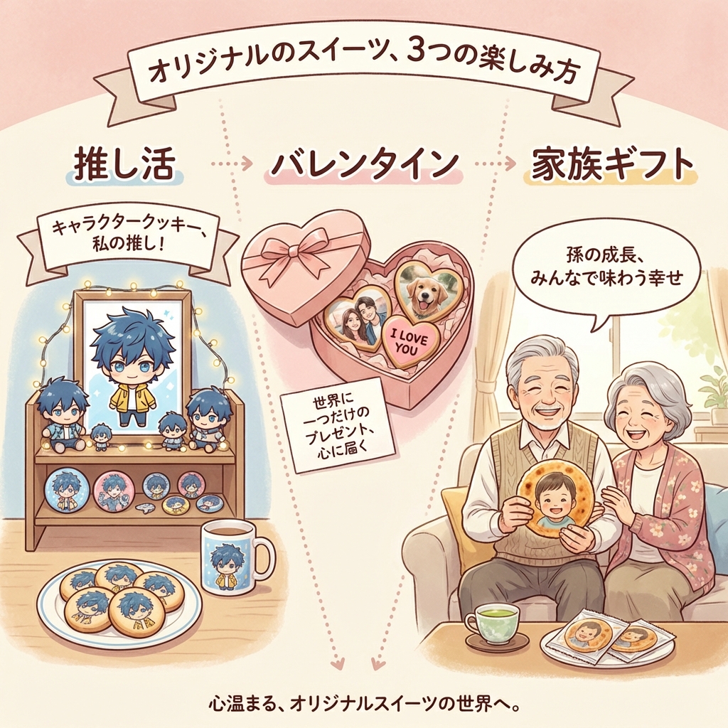 オリジナルお菓子の3つの活用シーン:バレンタイン、推し活、家族ギフト