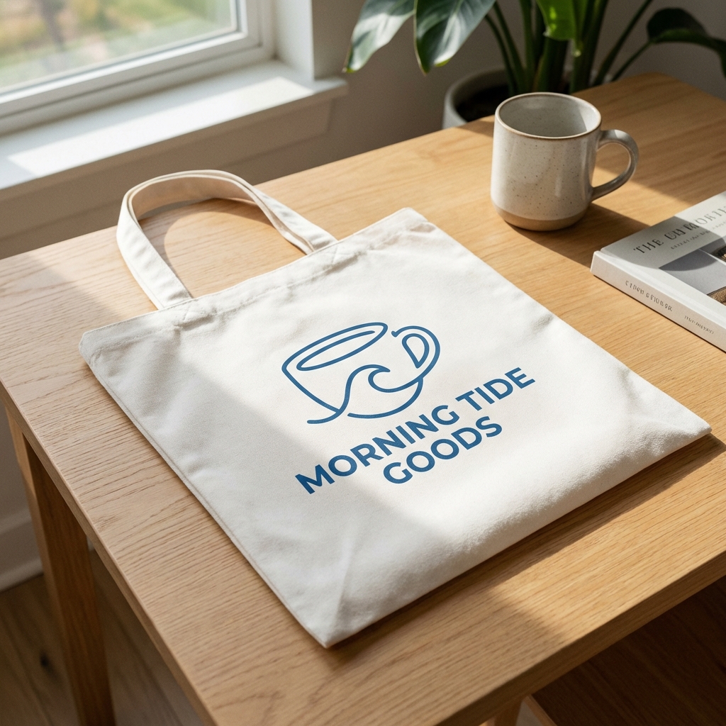 TUQRUの白トートバッグ