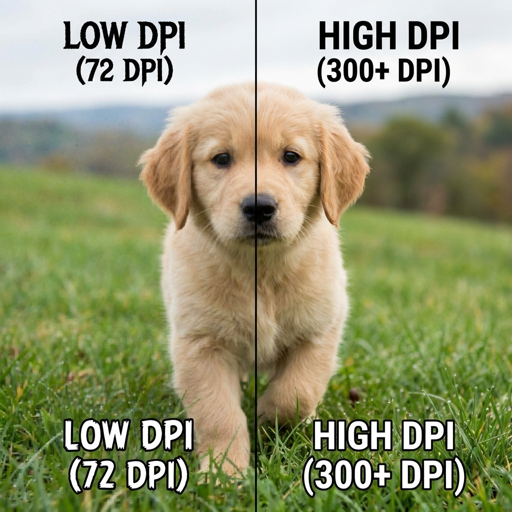 左半分がドット絵のように粗い写真、右半分がクッキリ高精細な写真の対比画像