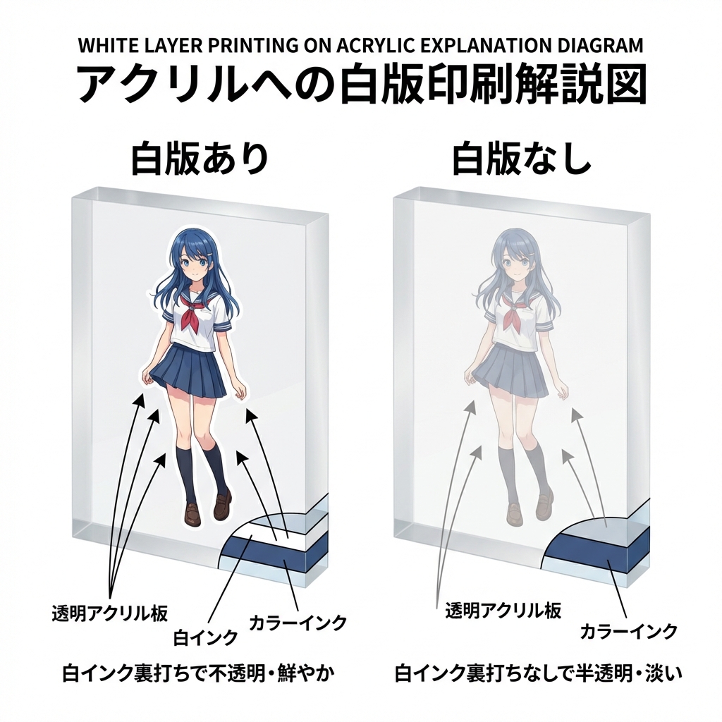 白版の役割図解：白版ありとなしの比較
